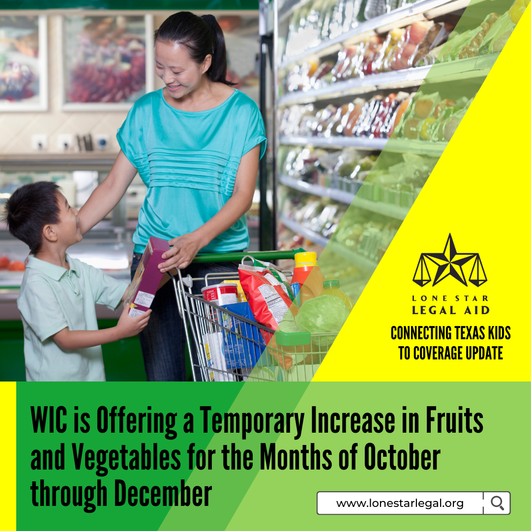 WIC is Offering a Temporary Increase in Fruits and Vegetables for the